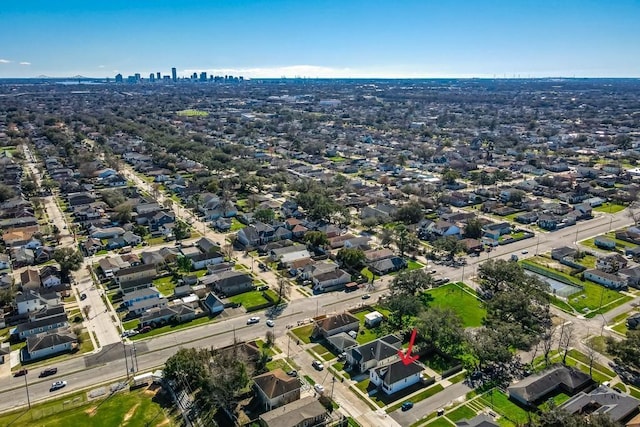 drone / aerial view featuring a residential view