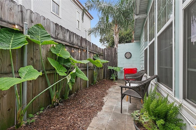 view of patio / terrace with a fenced backyard