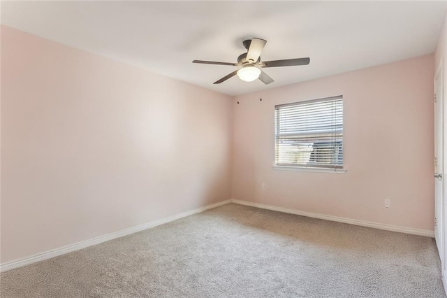 340 Colonial Ct, Mandeville, LA 70471 - spare room with ceiling fan, carpet flooring, and baseboards