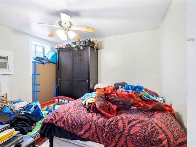 bedroom with a ceiling fan