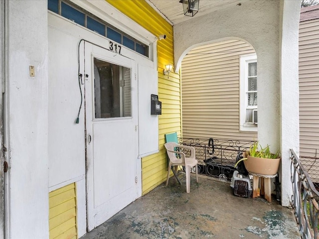 view of doorway to property