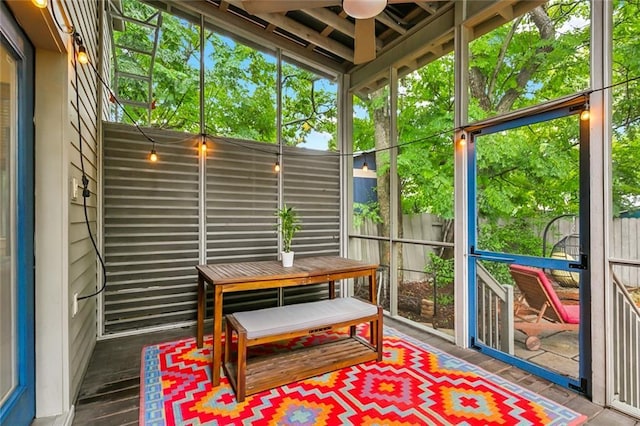 view of sunroom