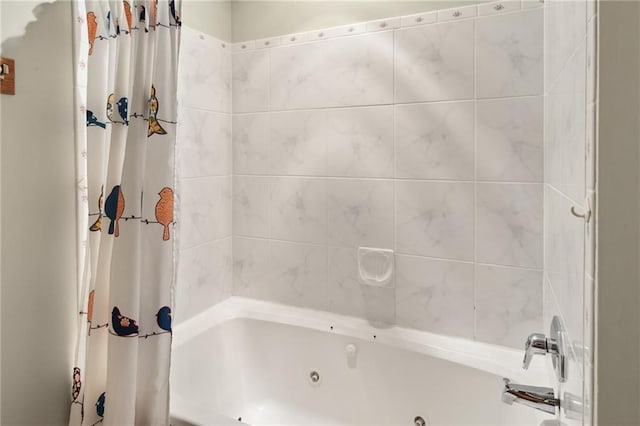 bathroom featuring a combined bath / shower with jetted tub