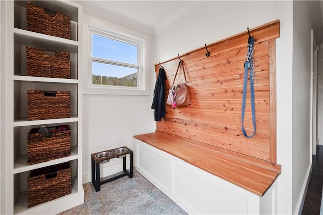 mudroom featuring baseboards