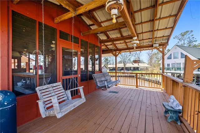 view of wooden deck