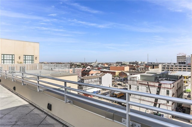 balcony featuring a view of city