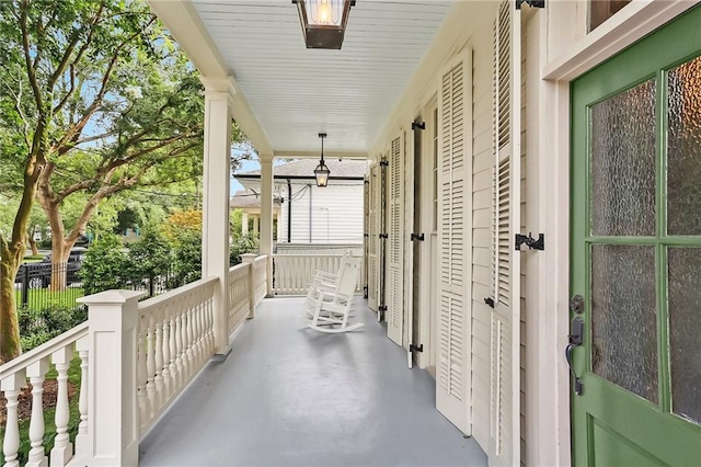 view of patio / terrace with covered porch