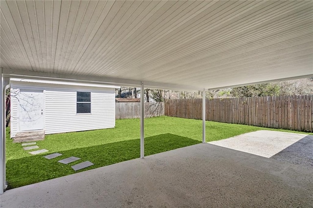 view of patio / terrace with a fenced backyard