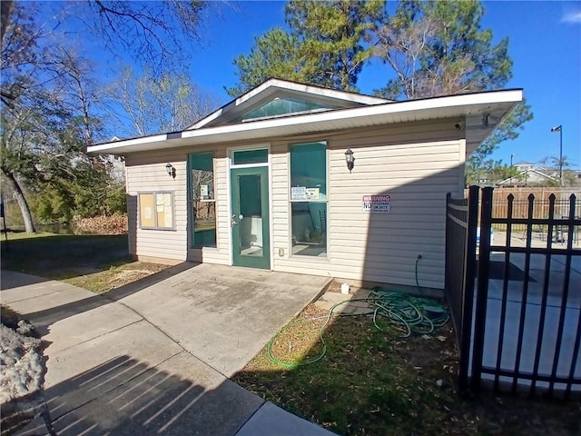 exterior space with fence