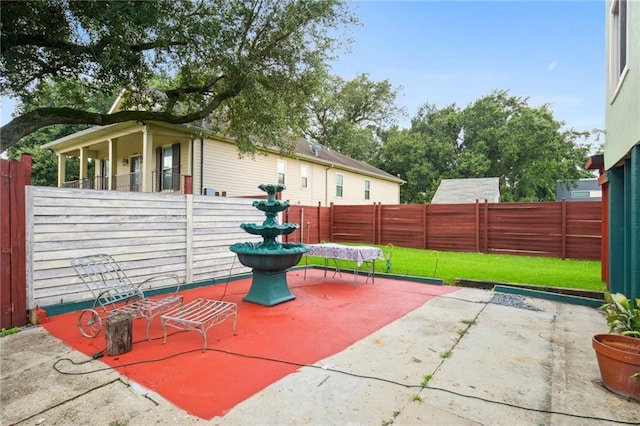 view of patio / terrace featuring a fenced backyard