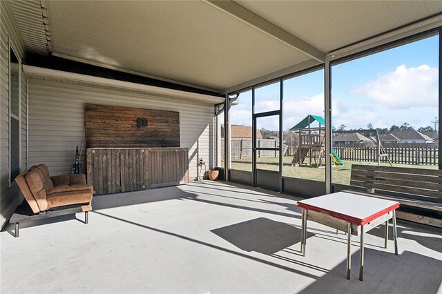 view of sunroom / solarium