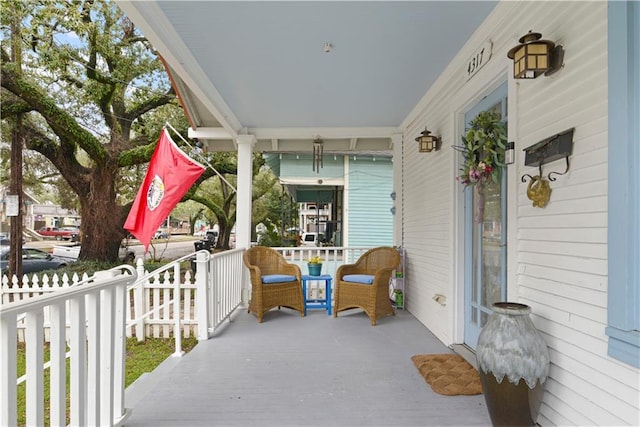 view of patio with covered porch