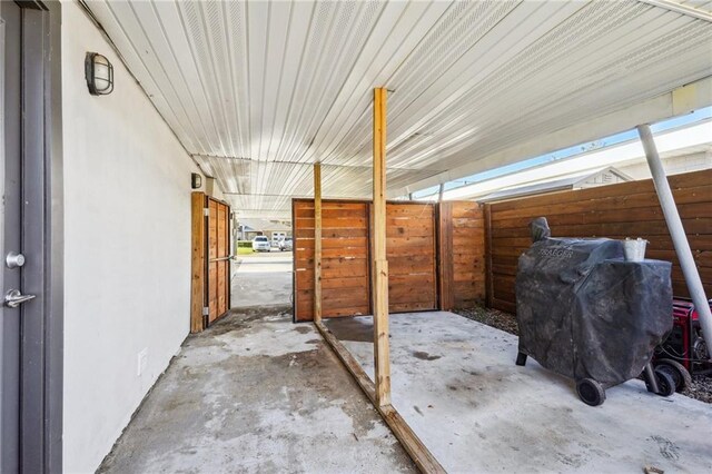 view of patio with grilling area