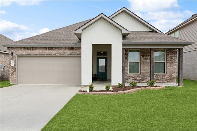 5635 Oak Trace Dr, Saint Gabriel, LA 70776 - view of front of home featuring brick siding, a shingled roof, and concrete driveway