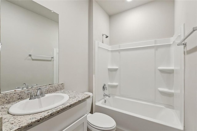 5635 Oak Trace Dr, Saint Gabriel, LA 70776 - bathroom with toilet, vanity, and bathing tub / shower combination