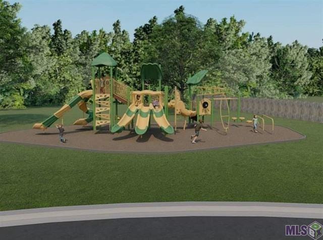 5635 Oak Trace Dr, Saint Gabriel, LA 70776 - communal playground with a lawn and view of scattered trees