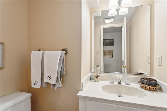 108 Bertel Dr, Covington, LA 70433 - half bathroom featuring toilet and vanity