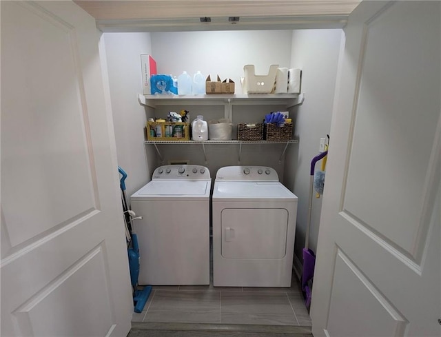 laundry room featuring laundry area and washer and clothes dryer