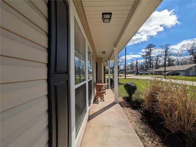 view of patio with covered porch