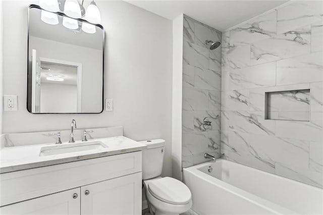42224 Surrey Ln, Slidell, LA 70461 - bathroom with vanity, toilet, and shower / bathtub combination