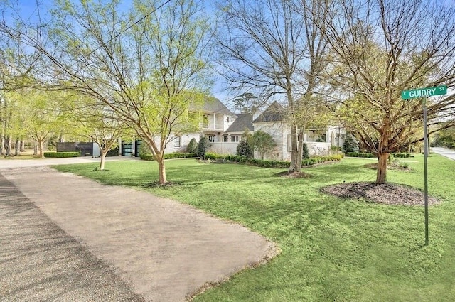 view of yard with driveway