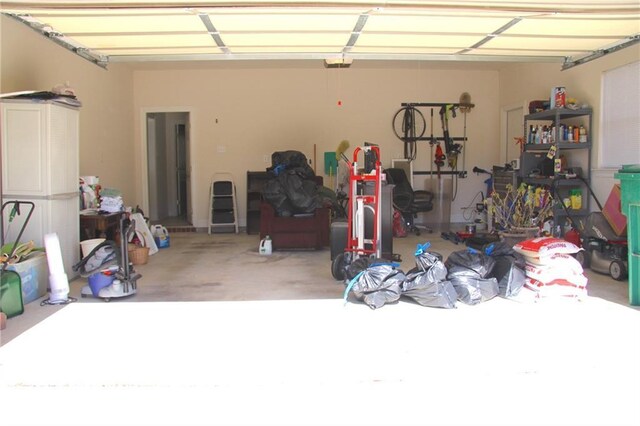 garage featuring a garage door opener