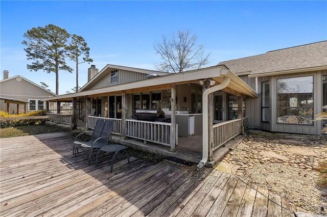 view of wooden deck