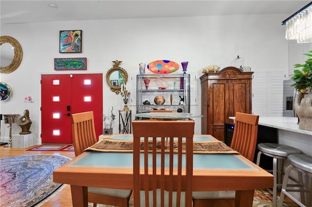 dining room featuring wood finished floors