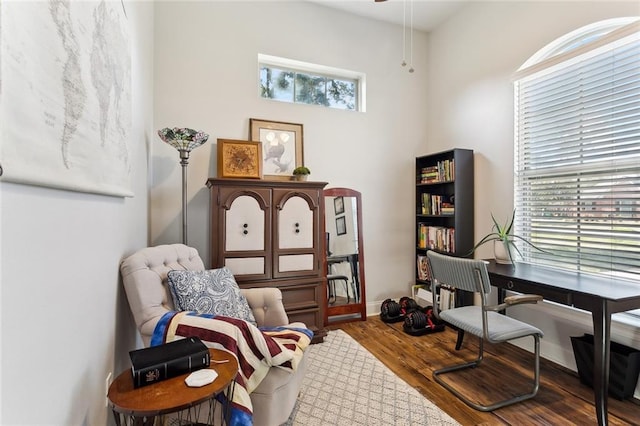 interior space featuring wood finished floors