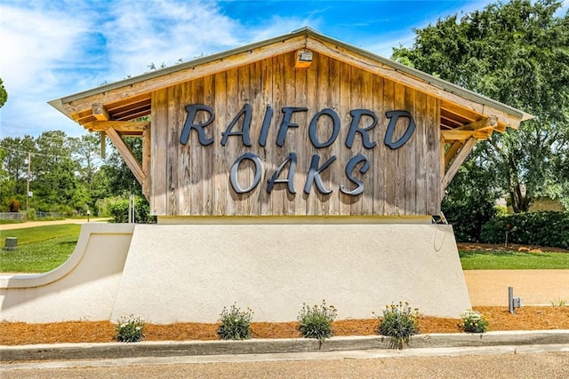 view of community sign