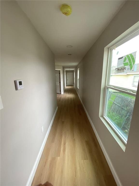 4612 Majestic Oaks Dr, New Orleans, LA 70126 - corridor featuring a wealth of natural light, wood finished floors, and baseboards