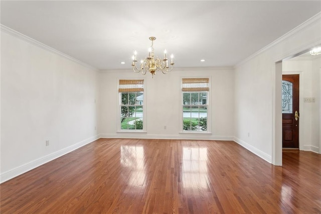 37 Spanish Fort Blvd, New Orleans, LA 70124 - empty room featuring crown molding, wood finished floors, and baseboards