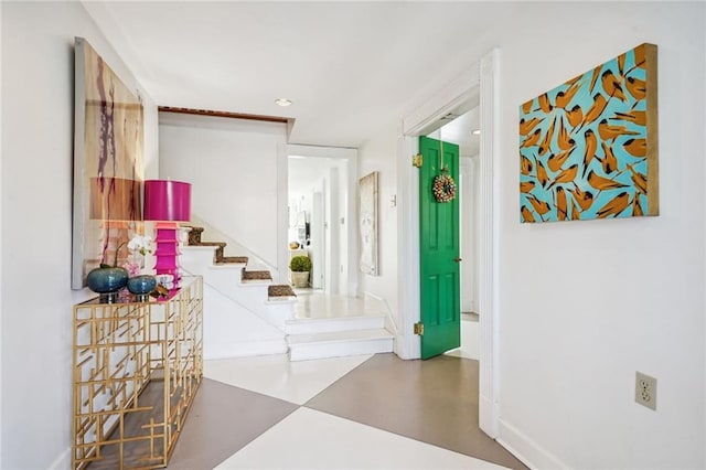 3205 Octavia St, New Orleans, LA 70125 - entrance foyer featuring baseboards and stairs