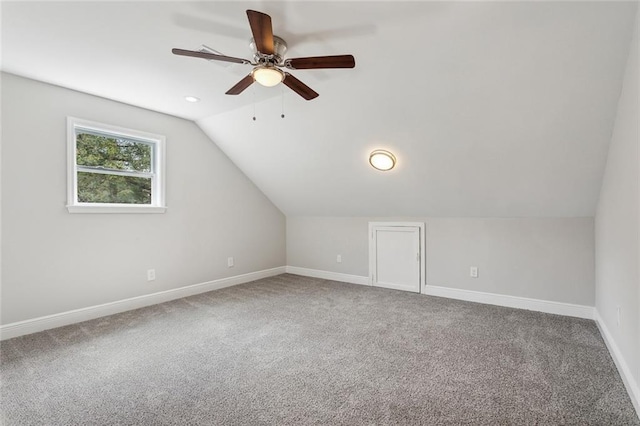 additional living space featuring baseboards and carpet floors