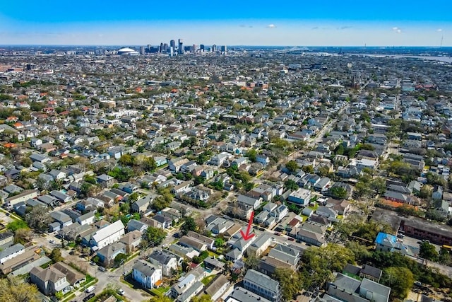 bird's eye view with a residential view