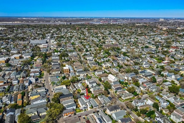 bird's eye view with a residential view