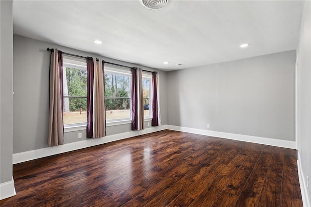 72462 Wilkinson St, Covington, LA 70435 - empty room featuring visible vents, recessed lighting, baseboards, and wood finished floors