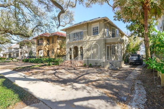 view of front of house with stucco siding