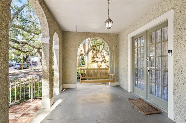 view of patio with french doors