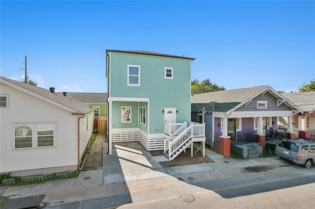 view of front of home featuring a porch