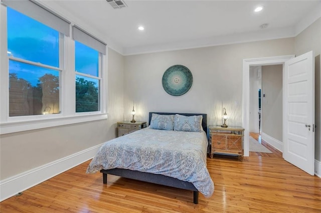 926 City Park Ave, New Orleans, LA 70119 - bedroom featuring visible vents, recessed lighting, baseboards, and hardwood / wood-style flooring