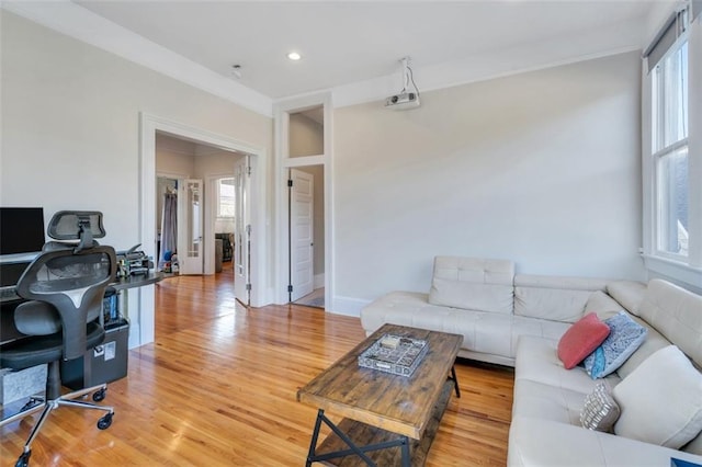 926 City Park Ave, New Orleans, LA 70119 - living area featuring recessed lighting and light wood-type flooring