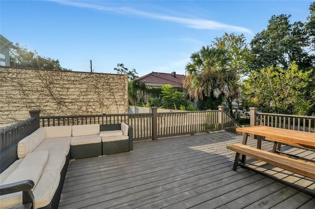 926 City Park Ave, New Orleans, LA 70119 - deck featuring an outdoor hangout area
