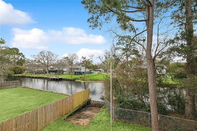 water view with fence