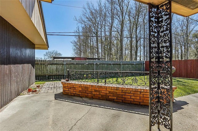 view of patio / terrace with a fenced backyard