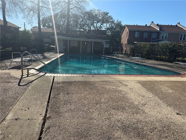 pool featuring a patio area