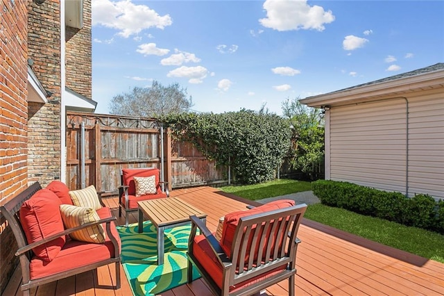 wooden deck with fence