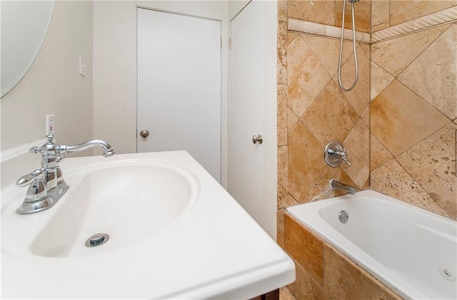 full bathroom with a sink and shower / tub combination