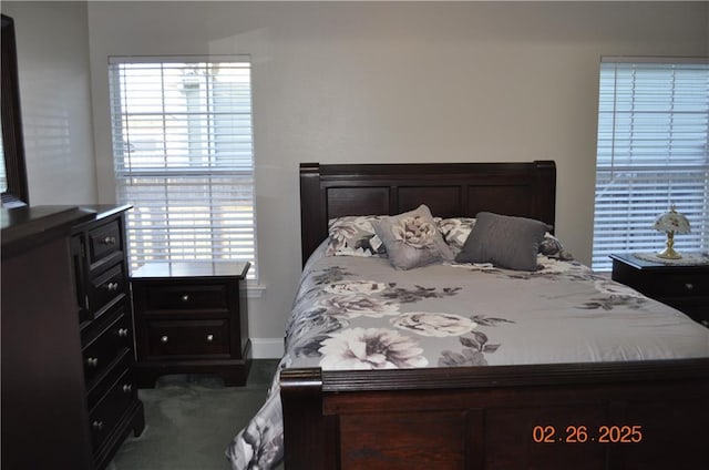 view of carpeted bedroom