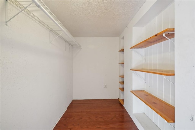 spacious closet with wood finished floors